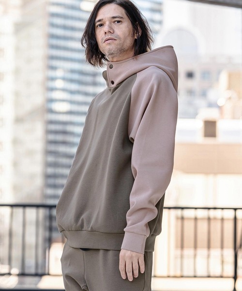 CAMBIO(カンビオ)の「mpa4038-Cardboard Knit One Arm Pull Parka パーカー(S63726cmb)(パーカー・メンズ・ブラック/グレー/グレイッシュベージュ/チャコール・S/M/L)」の15枚目の写真