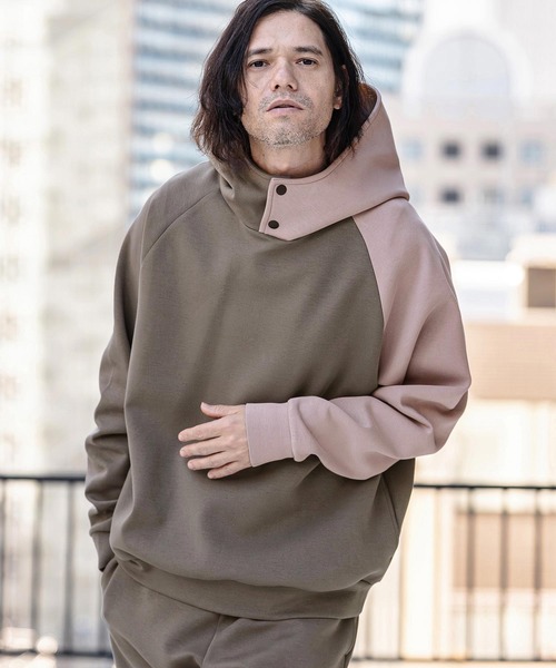 CAMBIO(カンビオ)の「mpa4038-Cardboard Knit One Arm Pull Parka パーカー(S63726cmb)(パーカー・メンズ・ブラック/グレー/グレイッシュベージュ/チャコール・S/M/L)」の16枚目の写真