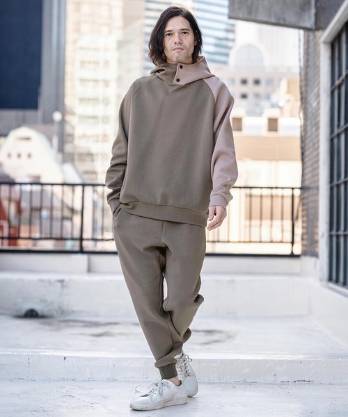 CAMBIO(カンビオ)の「mpa4038-Cardboard Knit One Arm Pull Parka パーカー(S63726cmb)(パーカー・メンズ・ブラック/グレー/グレイッシュベージュ/チャコール・S/M/L)」の17枚目の写真
