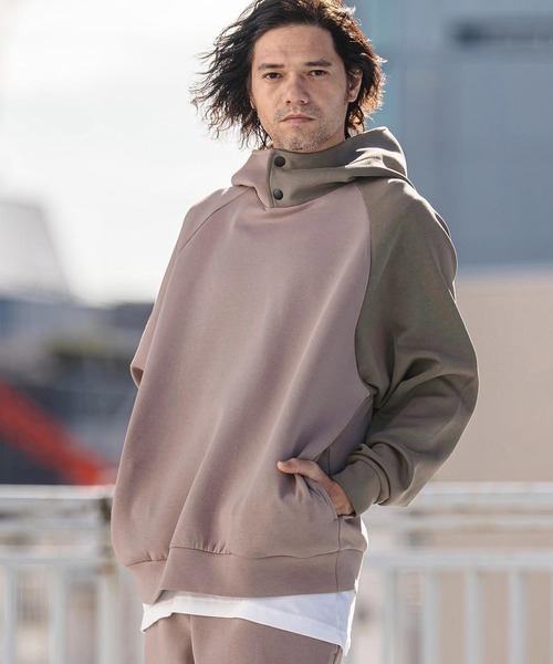 CAMBIO(カンビオ)の「mpa4038-Cardboard Knit One Arm Pull Parka パーカー(S63726cmb)(パーカー・メンズ・ブラック/グレー/グレイッシュベージュ/チャコール・S/M/L)」の20枚目の写真