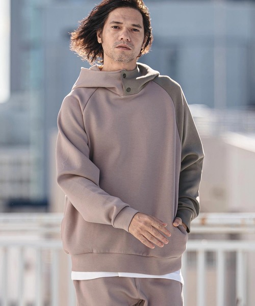 CAMBIO(カンビオ)の「mpa4038-Cardboard Knit One Arm Pull Parka パーカー(S63726cmb)(パーカー・メンズ・ブラック/グレー/グレイッシュベージュ/チャコール・S/M/L)」の21枚目の写真