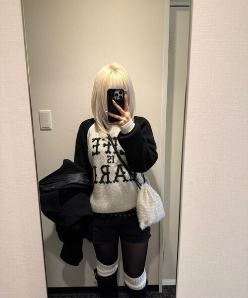 THEVINYLHOUSE（ザバイニルハウス）の「MOHAIR JACQUARD SWEATER CREAM (VH2DFUK604A)（ニット/セーター・メンズ・その他・S/M/L）」の3枚目の写真