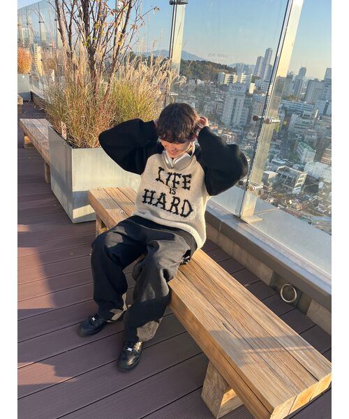 THEVINYLHOUSE（ザバイニルハウス）の「MOHAIR JACQUARD SWEATER CREAM (VH2DFUK604A)（ニット/セーター・メンズ・その他・S/M/L）」の6枚目の写真