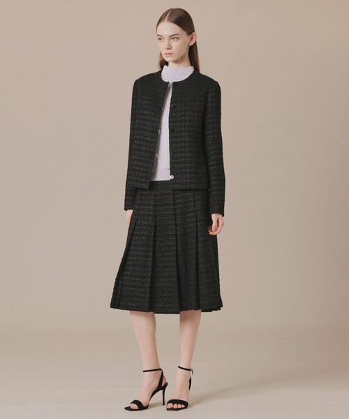 MACKINTOSH LONDON(マッキントッシュ ロンドン)の「ツイードタックスカート(スカート・レディース・ブラック・36/38)」の2枚目の写真