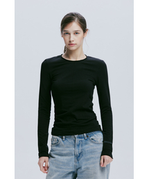AFTERHOURS（アフターアワーズ）の「DOUBLE LAYERED LONG SLEEVE TOP (BLACK)（Tシャツ/カットソー）」