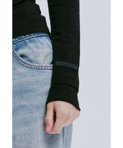 AFTERHOURS（アフターアワーズ）の「DOUBLE LAYERED LONG SLEEVE TOP (BLACK)（Tシャツ/カットソー・レディース・その他・FREE）」の3枚目の写真