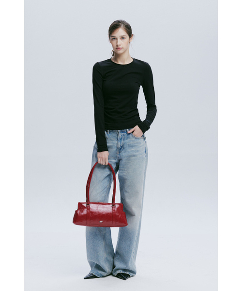 AFTERHOURS（アフターアワーズ）の「DOUBLE LAYERED LONG SLEEVE TOP (BLACK)（Tシャツ/カットソー・レディース・その他・FREE）」の4枚目の写真