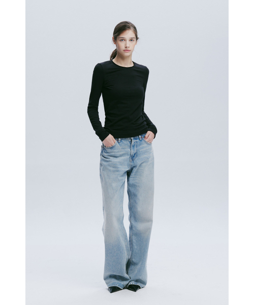 AFTERHOURS（アフターアワーズ）の「DOUBLE LAYERED LONG SLEEVE TOP (BLACK)（Tシャツ/カットソー・レディース・その他・FREE）」の5枚目の写真