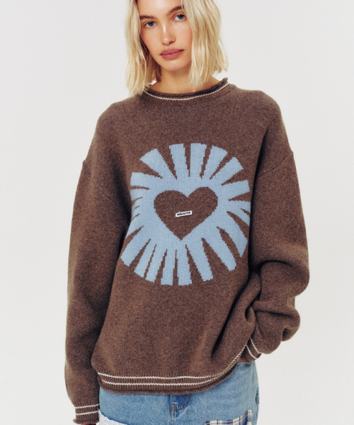 MOODBETTER（ムード ベター）の「RELAXED LOGO KNIT PULLOVER BROWN（ニット/セーター・レディース・その他・FREE）」の2枚目の写真