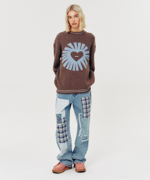 MOODBETTER（ムード ベター）の「RELAXED LOGO KNIT PULLOVER BROWN（ニット/セーター・レディース・その他・FREE）」の3枚目の写真