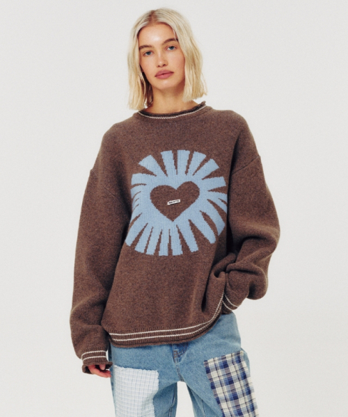 MOODBETTER（ムード ベター）の「RELAXED LOGO KNIT PULLOVER BROWN（ニット/セーター・レディース・その他・FREE）」の4枚目の写真