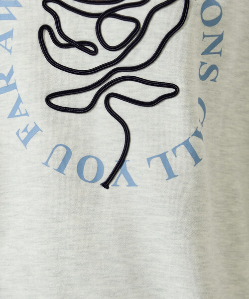 FREAK'S STORE(フリークスストア)の「限定展開 バラ コード刺繍 × サークル ロゴ プリント スウェット(スウェット・レディース・ブルー/スミクロ/ナチュラル/ライトグレー・フリ-)」の15枚目の写真