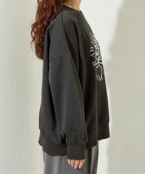 FREAK'S STORE(フリークスストア)の「限定展開 バラ コード刺繍 × サークル ロゴ プリント スウェット(スウェット・レディース・ブルー/スミクロ/ナチュラル/ライトグレー・フリ-)」の21枚目の写真