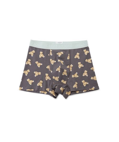 gelato pique(ジェラートピケ)の「【HOMME】ベア柄ボクサーパンツ(ボクサーパンツ・メンズ・ダークグレー・L/M)」の3枚目の写真