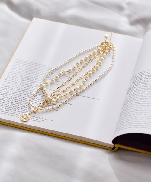 studio CLIP(スタディオクリップ)の「パールコイン3セットネックレス(ネックレス・レディース・その他2/その他1・FREE)」の1枚目の写真