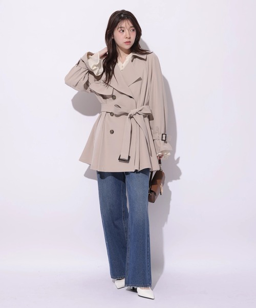 バックフレアミドルトレンチコート（ダウンジャケット/コート