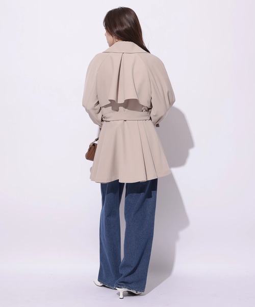 バックフレアミドルトレンチコート（ダウンジャケット/コート