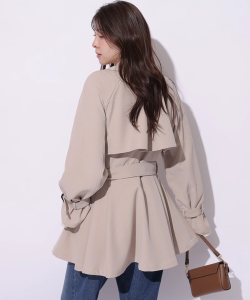 バックフレアミドルトレンチコート（ダウンジャケット/コート