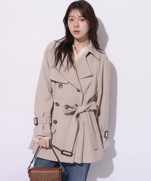 Rirandture（リランドチュール）の「バックフレアミドルトレンチコート（ダウンジャケット/コート・レディース・ピンクベージュ・2/1/0）」の11枚目の写真