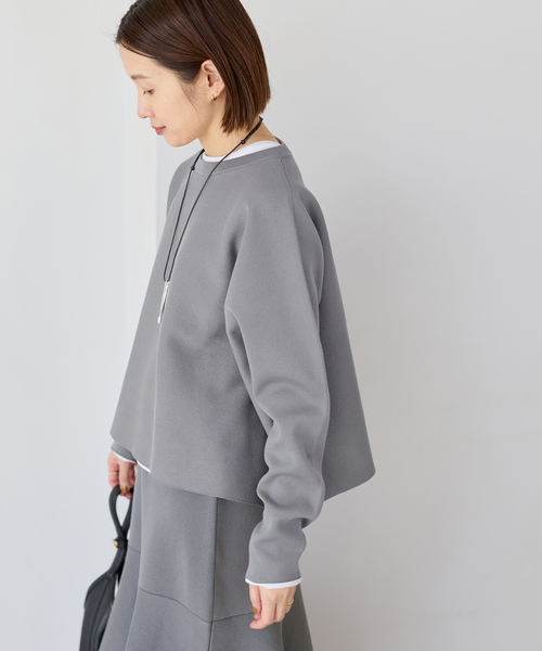 IENA（イエナ）の「《新色/追加》ファインコットンスムースプルオーバー（ニット/セーター・レディース・チャコールグレー/ホワイト/ピンク・FREE）」の10枚目の写真