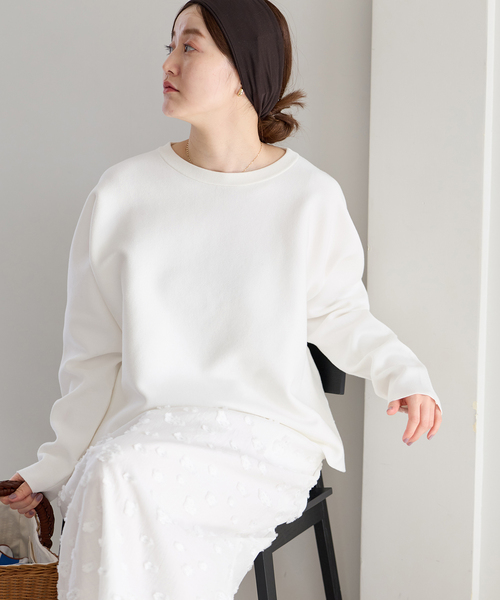 IENA（イエナ）の「《新色/追加》ファインコットンスムースプルオーバー（ニット/セーター・レディース・チャコールグレー/ホワイト/ピンク・FREE）」の17枚目の写真