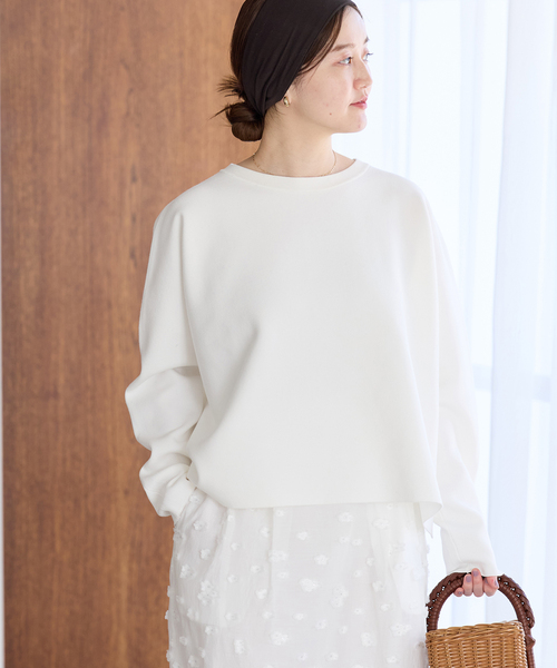 IENA（イエナ）の「《新色/追加》ファインコットンスムースプルオーバー（ニット/セーター・レディース・チャコールグレー/ホワイト/ピンク・FREE）」の19枚目の写真