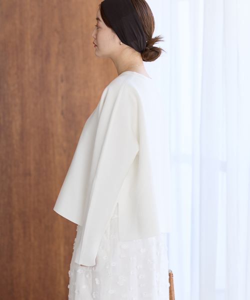 IENA（イエナ）の「《新色/追加》ファインコットンスムースプルオーバー（ニット/セーター・レディース・チャコールグレー/ホワイト/ピンク・FREE）」の20枚目の写真