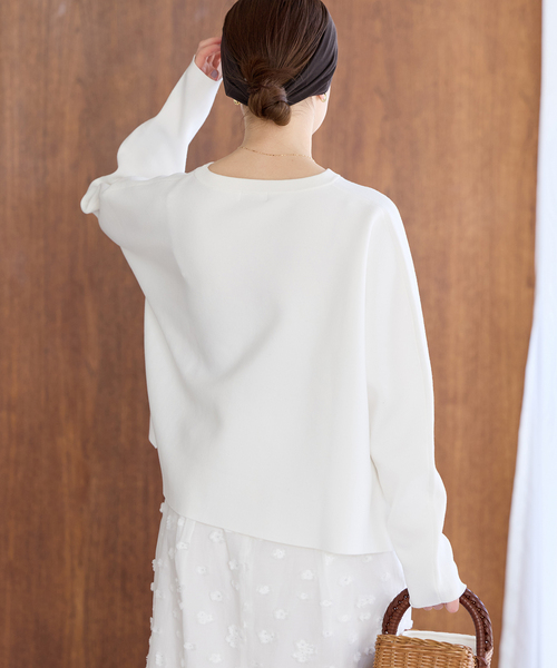 IENA（イエナ）の「《新色/追加》ファインコットンスムースプルオーバー（ニット/セーター・レディース・チャコールグレー/ホワイト/ピンク・FREE）」の21枚目の写真