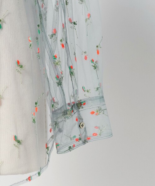 LOEFF（ロエフ）の「＜LOEFF＞フラワー チュール シャツ（シャツ/ブラウス・レディース・グレー・FREE）」の12枚目の写真