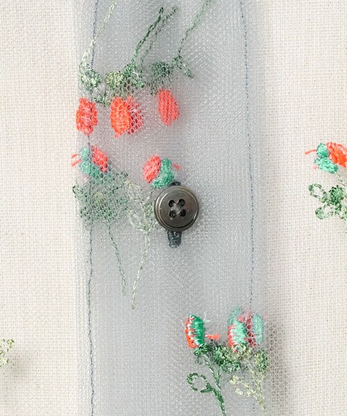 LOEFF（ロエフ）の「＜LOEFF＞フラワー チュール シャツ（シャツ/ブラウス・レディース・グレー・FREE）」の15枚目の写真