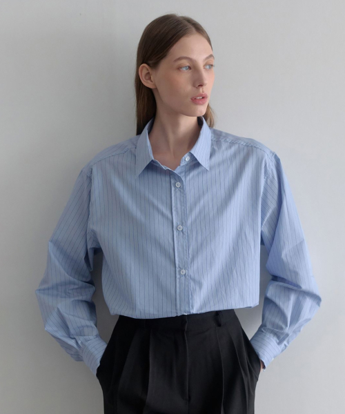LENAV(ルナブ)の「エシーストライプシャツ(スティンブルー)(シャツ/ブラウス・レディース・その他・SMALL/MEDIUM)」の2枚目の写真