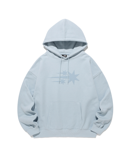 NICE GHOST CLUB（ナイスゴーストクラブ）の「3STAR HOODIE_LIGHT BLUE(NG2GSUM400A)（パーカー・レディース・スカイブルー・SMALL/MEDIUM/LARGE）」の2枚目の写真