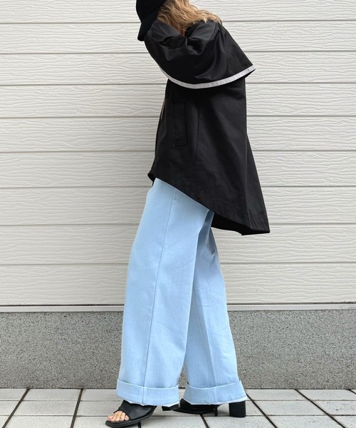 Q（キュー）の「バックテープラインブルゾン（ブルゾン・レディース・ベージュ/ブラック・MEDIUM）」の22枚目の写真