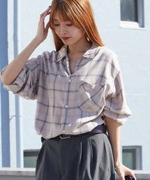 REMI RELIEF | REMI RELIEF/レミレリーフ レーヨンツイルチェックシャツ 2026年春夏(シャツ/ブラウス)