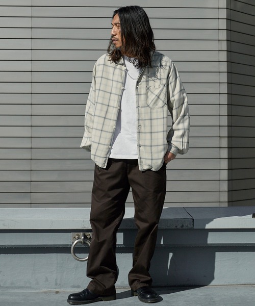 REMI RELIEF（レミレリーフ）の「REMI RELIEF/レミレリーフ レーヨンツイルチェックシャツ 2026年春夏（シャツ/ブラウス・メンズ・オフホワイト/サックスブルー/ライトピンク・M/L）」の9枚目の写真