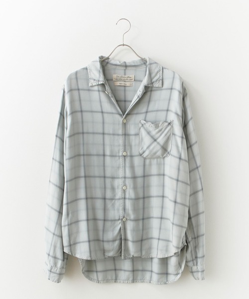 REMI RELIEF（レミレリーフ）の「REMI RELIEF/レミレリーフ レーヨンツイルチェックシャツ 2026年春夏（シャツ/ブラウス・メンズ・オフホワイト/サックスブルー/ライトピンク・M/L）」の15枚目の写真
