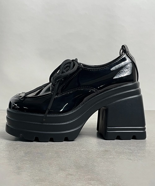 MAISON SELECT(メゾンセレクト)の「1D71-SZ 厚底 チャンキーヒール レースアップシューズ(ブーツ・レディース・ブラック・40/38/36)」の12枚目の写真
