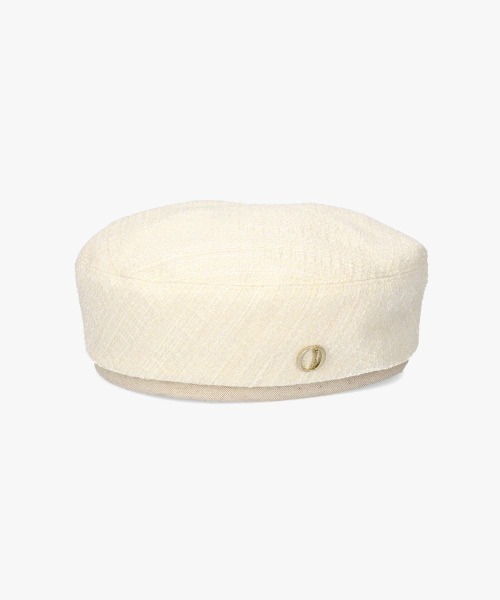 Chapeau d' O（シャポードオー）の「Chapeau d' O  Summer Tweed Beret / シャポードオー（ハンチング/ベレー帽・レディース・ライトブルー/ブラック/ライトベージュ・M/57.5cm）」の2枚目の写真
