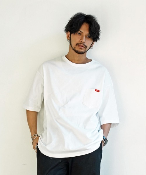 Leyline(レイライン)の「【Leyline】ビッグシルエットポケットTシャツ/bs pocket tee(Tシャツ/カットソー・メンズ・ブラック/カーキ/ベージュ/ホワイト・M/L/XL)」の3枚目の写真