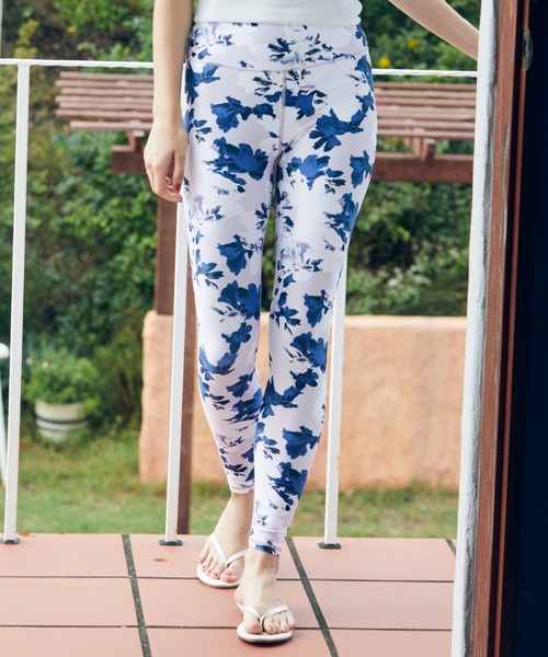 Julier Yoga and Relax（ジュリエヨガアンドリラックス）の「Julier flash flowerプリントレギンス（レギンス/スパッツ・レディース・ラベンダー/ブルー・2/1/0）」の8枚目の写真