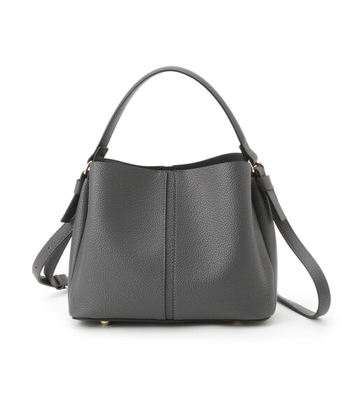 couture brooch（クチュールブローチ）の「2wayレザー調ハンドバッグ（ショルダーバッグ・レディース・ベージュ/チャコールグレー/オフホワイト・00）」の10枚目の写真