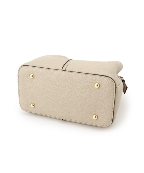 couture brooch（クチュールブローチ）の「2wayレザー調ハンドバッグ（ショルダーバッグ・レディース・ベージュ/チャコールグレー/オフホワイト・00）」の14枚目の写真