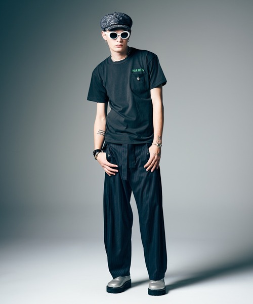 glamb(グラム)の「Barrel Belt Slacks / バレルベルトスラックス(スラックス・メンズ・ブラウン/ブラック/グレー・S/M/L)」の6枚目の写真