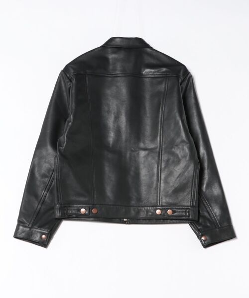 Lee(リー)の「Wrangler/ラングラー 24MJZ LEATHER【ゴートレザー】/ジャケット(その他アウター・メンズ・ブラック・SMALL/MEDIUM/LARGE/X-LARGE)」の2枚目の写真