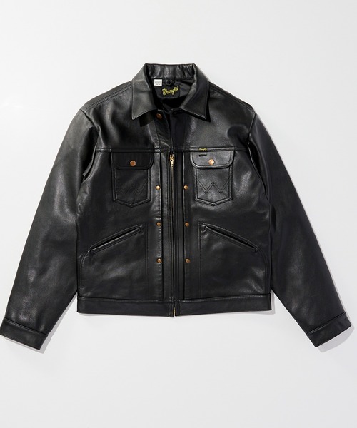 Lee(リー)の「Wrangler/ラングラー 24MJZ LEATHER【ゴートレザー】/ジャケット(その他アウター・メンズ・ブラック・SMALL/MEDIUM/LARGE/X-LARGE)」の7枚目の写真