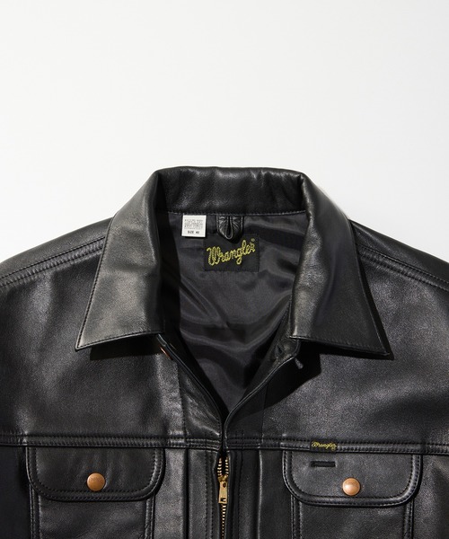 Lee(リー)の「Wrangler/ラングラー 24MJZ LEATHER【ゴートレザー】/ジャケット(その他アウター・メンズ・ブラック・SMALL/MEDIUM/LARGE/X-LARGE)」の9枚目の写真