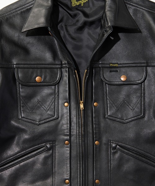 Lee(リー)の「Wrangler/ラングラー 24MJZ LEATHER【ゴートレザー】/ジャケット(その他アウター・メンズ・ブラック・SMALL/MEDIUM/LARGE/X-LARGE)」の13枚目の写真