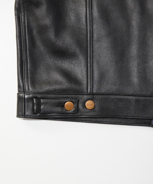 Lee(リー)の「Wrangler/ラングラー 24MJZ LEATHER【ゴートレザー】/ジャケット(その他アウター・メンズ・ブラック・SMALL/MEDIUM/LARGE/X-LARGE)」の14枚目の写真