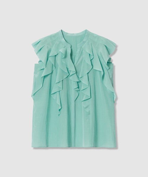 ANAYI(アナイ)の「ライトローンラッフル ブラウス(シャツ/ブラウス・レディース・ホワイト/ミント/ネイビー/コーラル・38/36)」の2枚目の写真