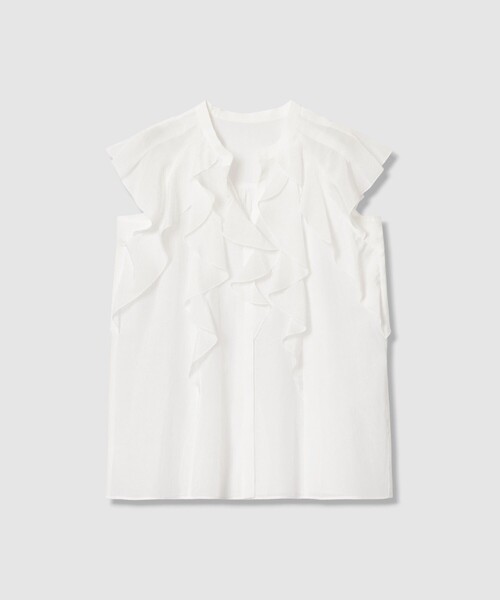 ANAYI(アナイ)の「ライトローンラッフル ブラウス(シャツ/ブラウス・レディース・ホワイト/ミント/ネイビー/コーラル・38/36)」の10枚目の写真